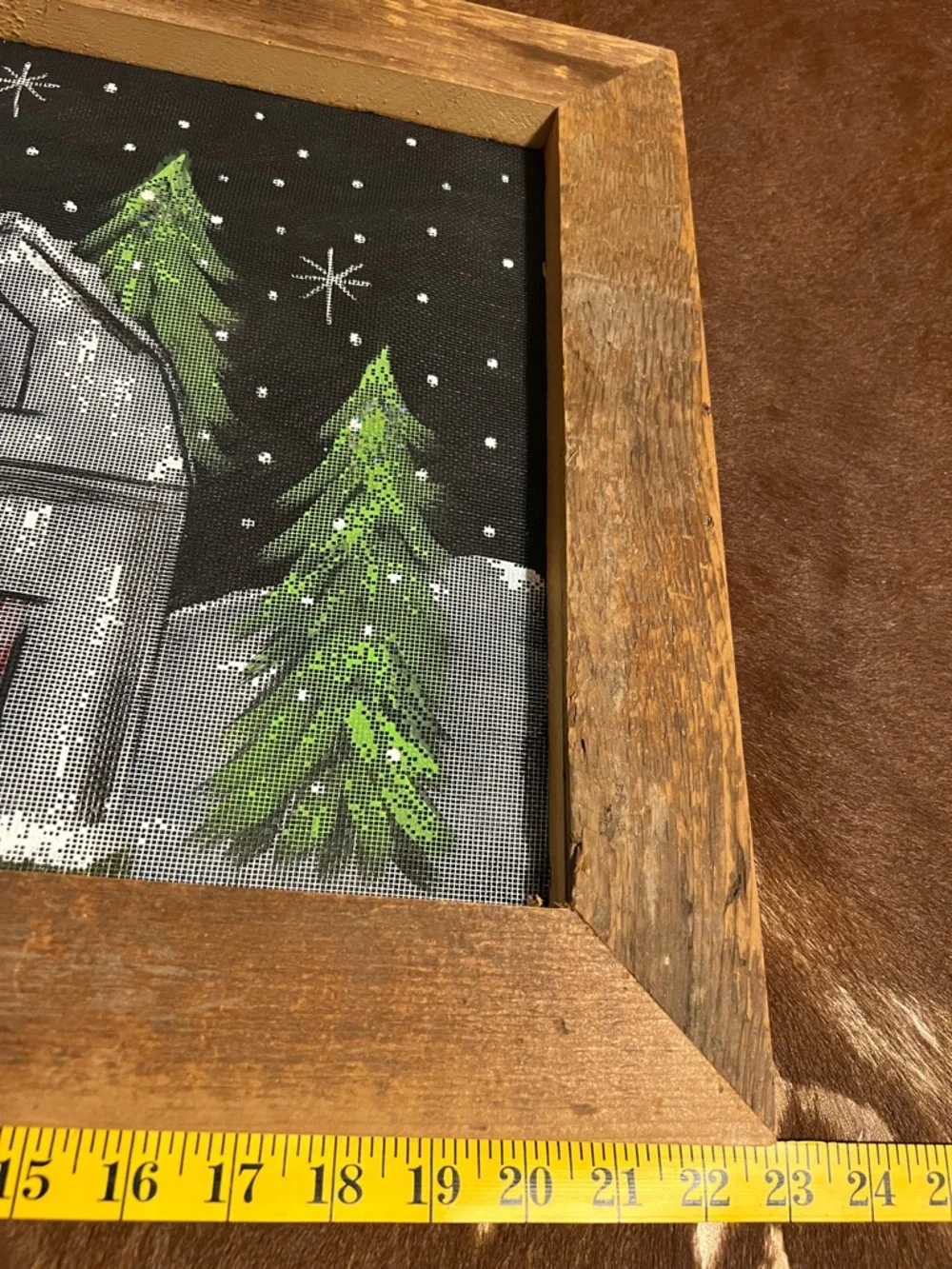 Hand-Painted Holiday Barn Wall Art - Green & Gray - Picture 8 of 16